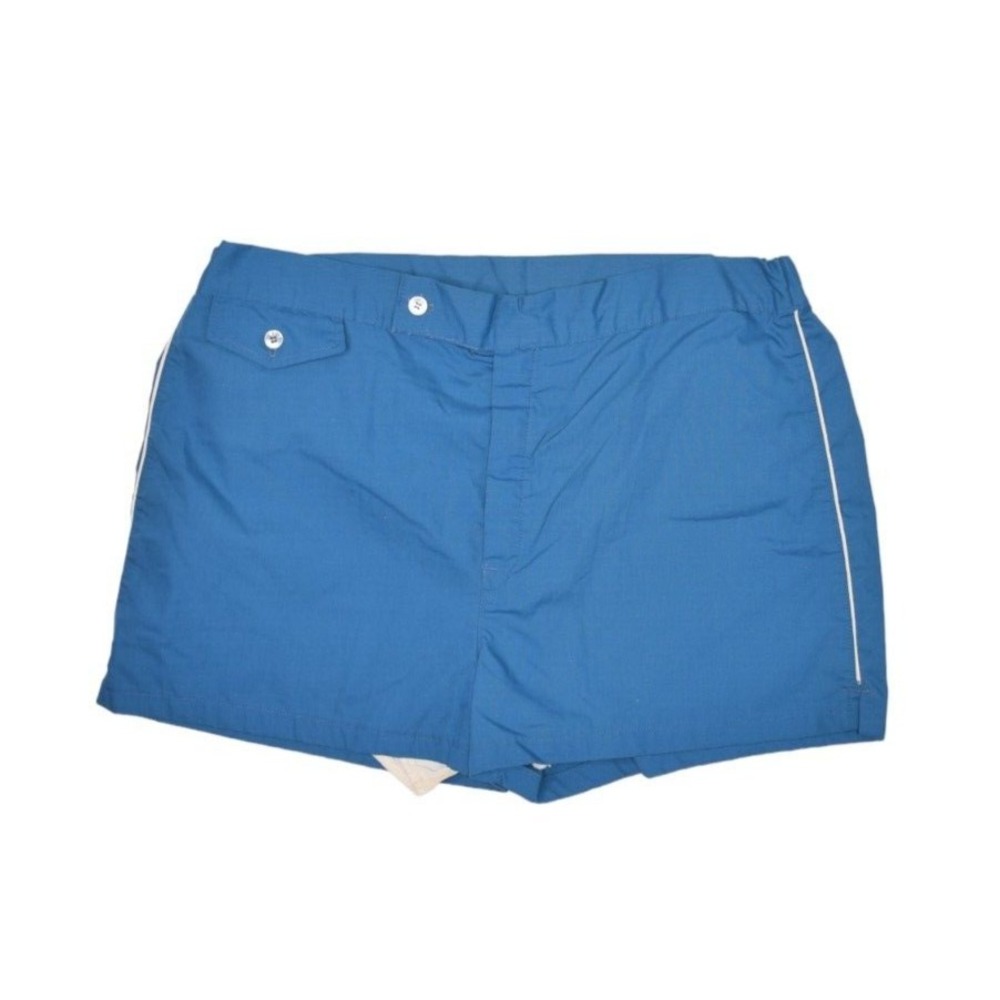 Vintage 70s Shorts Mens 36 Blue Athletic Gym Running 2" Mesh Lined Dakota